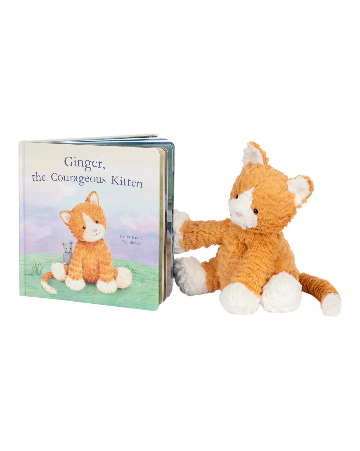 Jellycat Ginger, The Courageous Kitten Book