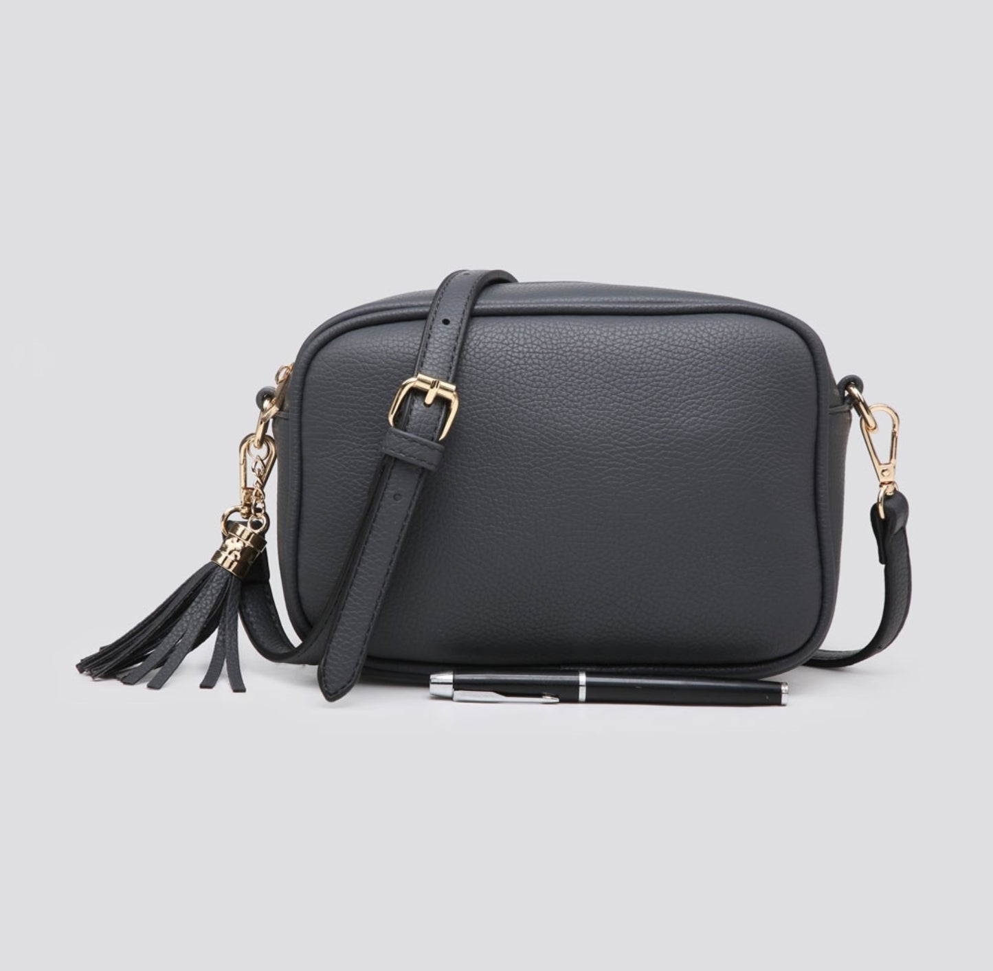 Faux Leather Across Body Camera Bag
