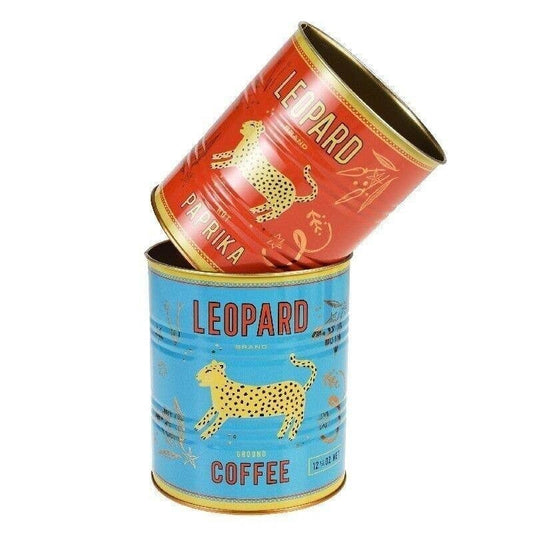 Leopard Storage Tins - Set of 2