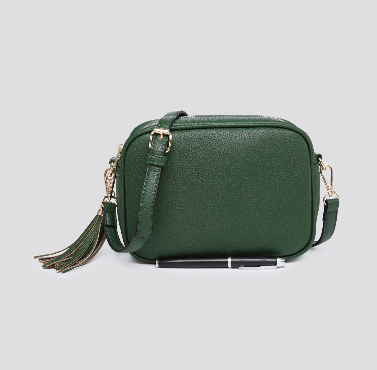 Faux Leather Across Body Camera Bag