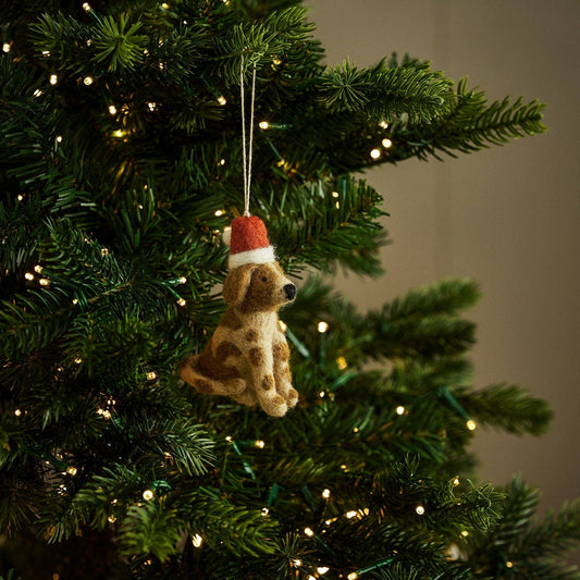 Christmas Dog Felt Bauble