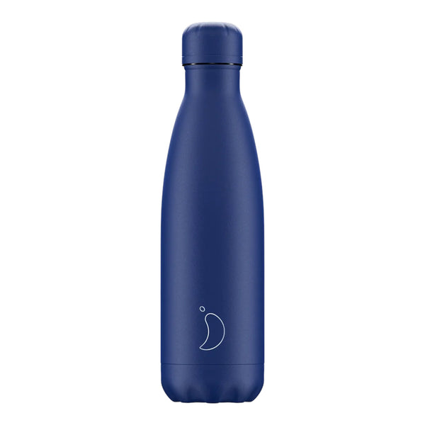 Chilly's Reusable Water Bottle 500ml, Matte All Blue
