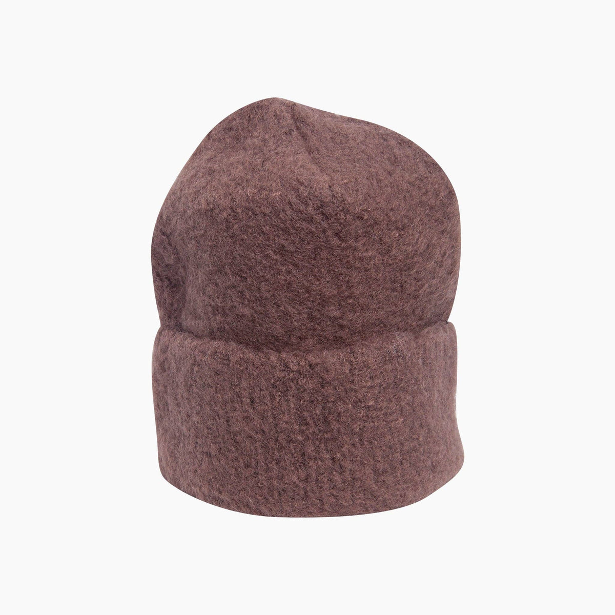 Textured Beanie Hat in Brown: One Size
