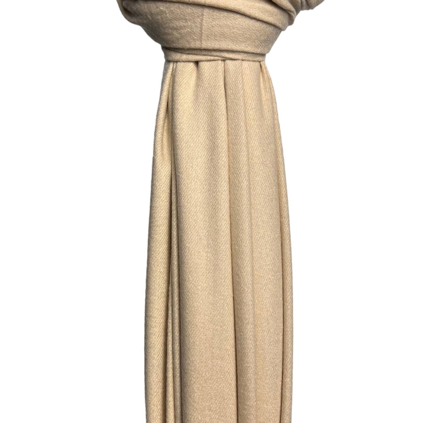 Plain woolblend scarf with tassels - Light Grey