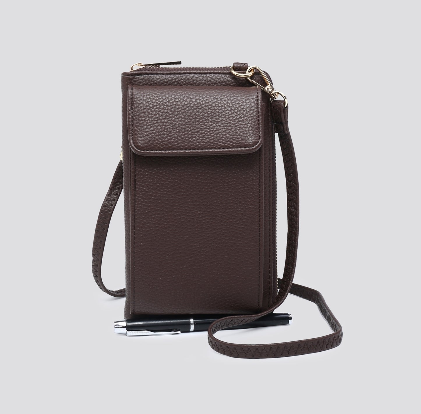 Faux Leather Phone Cross Body Bag
