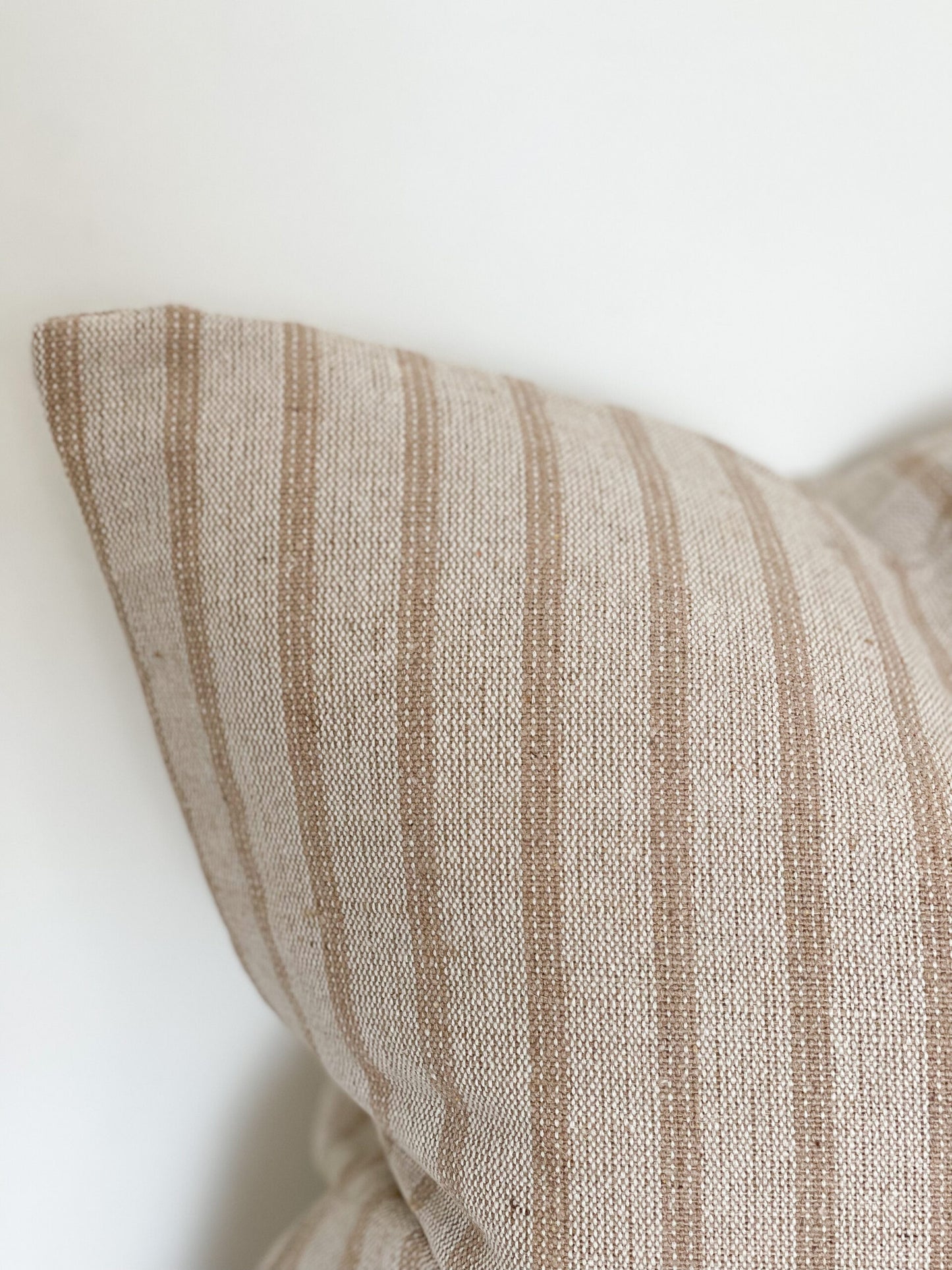 Flora Beige French Stripe Cushion