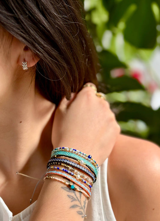 Japanese Miyuki Bracelet Set of 3 Turquoise OR63