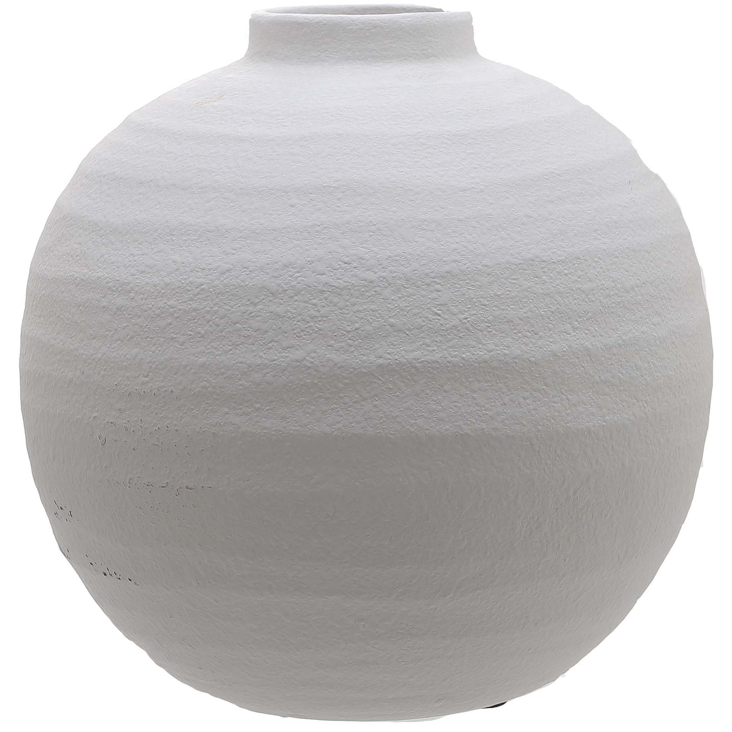 Matt White Round Vase