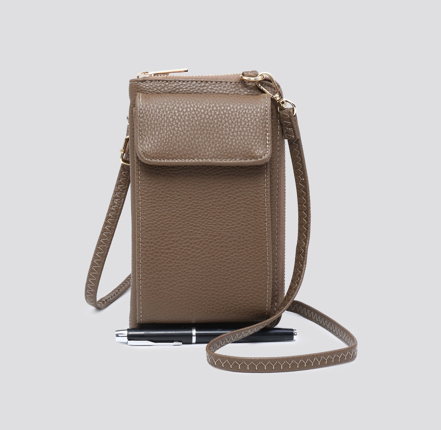 Faux Leather Phone Cross Body Bag