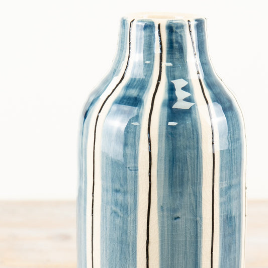 Blue Striped Vase 20.5cm