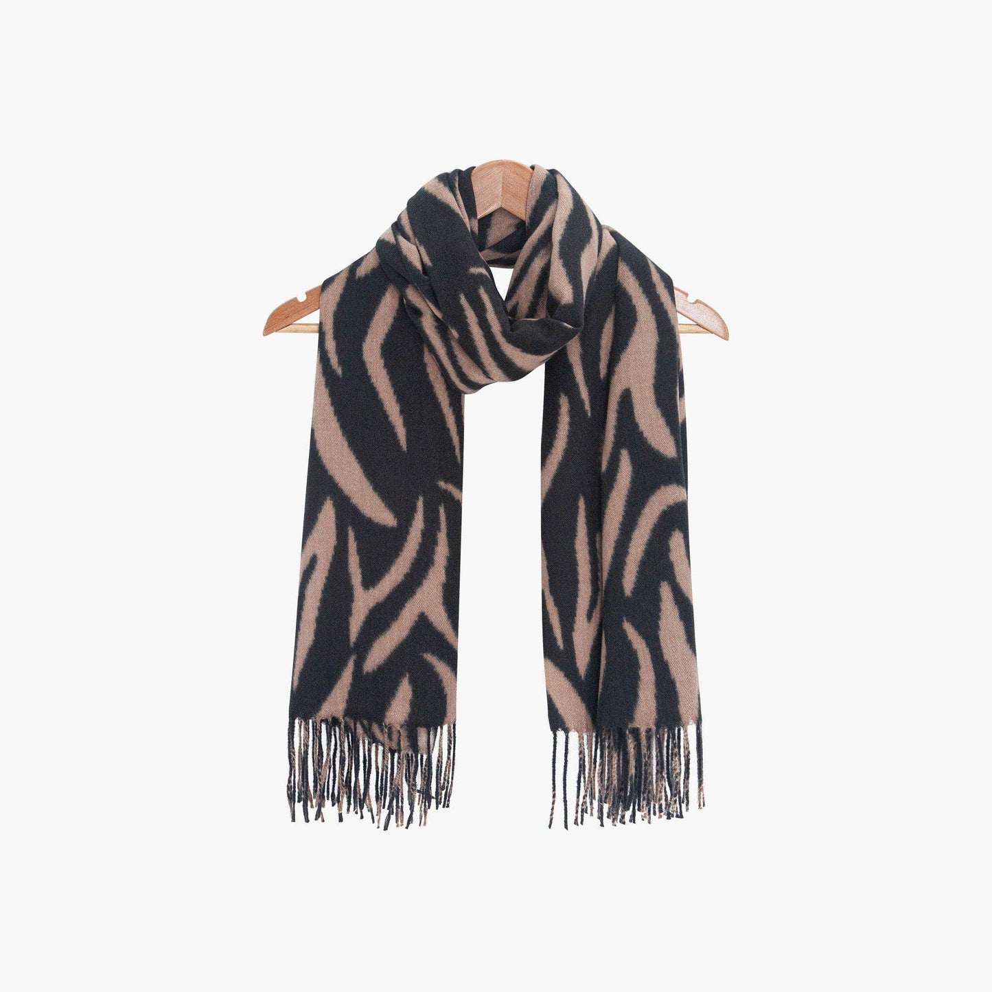 Selene Camel Tiger Heavyweight Scarf: One-size
