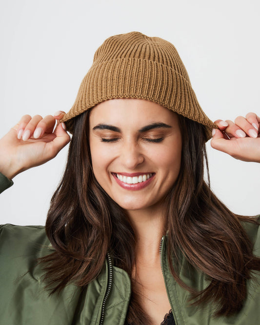 Recycled Beanie in Camel
