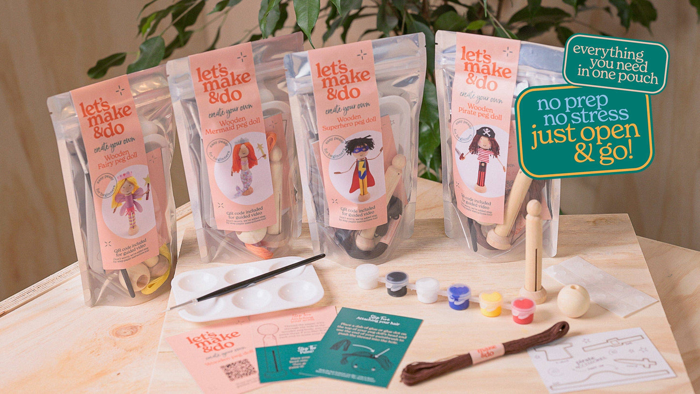 Create Your Own Fairy Wooden Peg Doll Kit