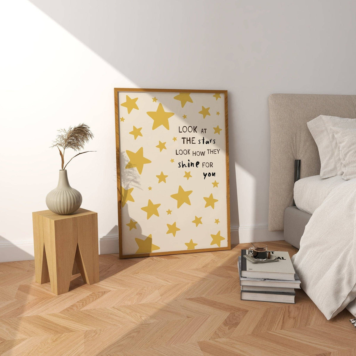 Look At The Stars Nursery Print: A5