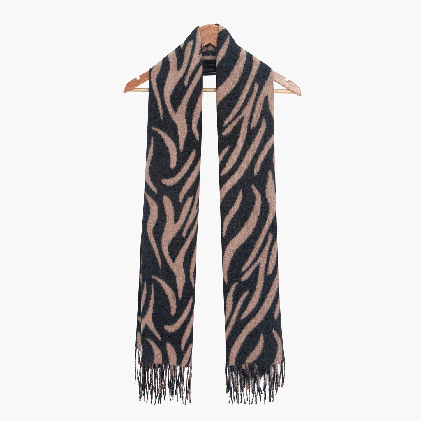 Selene Camel Tiger Heavyweight Scarf: One-size