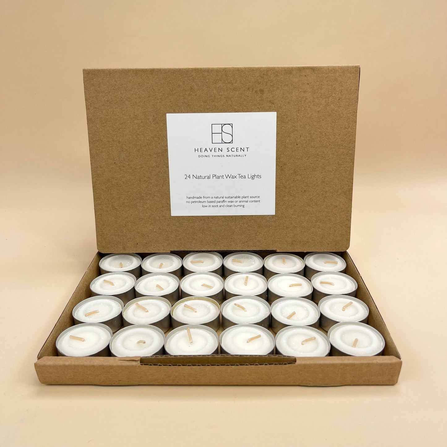 4-Hour Unscented Tea Lights - box of 24