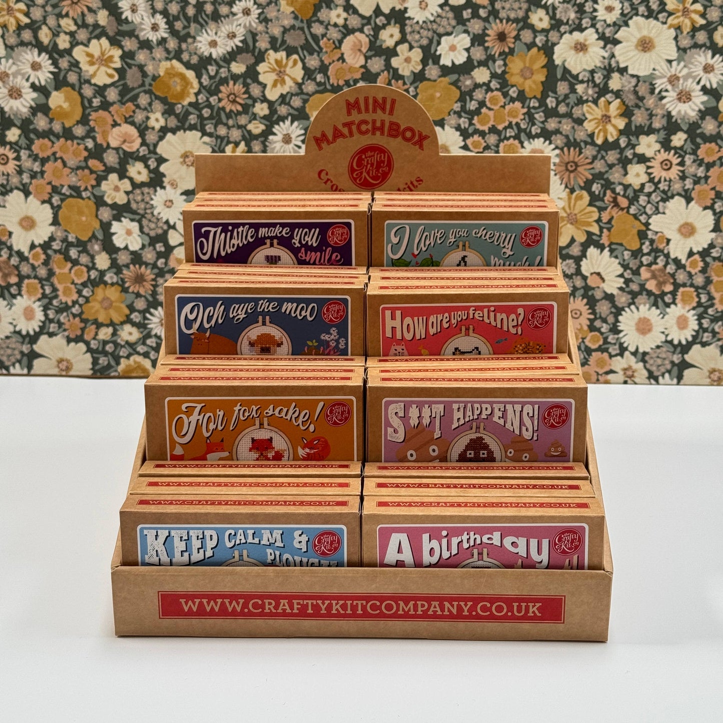 Happy Mother's Day (Heart) Mini Matchbox Cross Stitch Kit