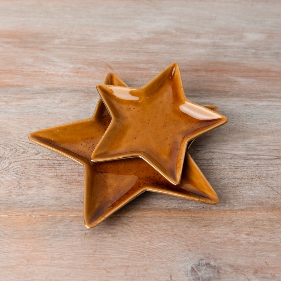 Burnt Orange Star Dish
