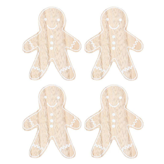 Christmas Gingerbread Man Coaster Set