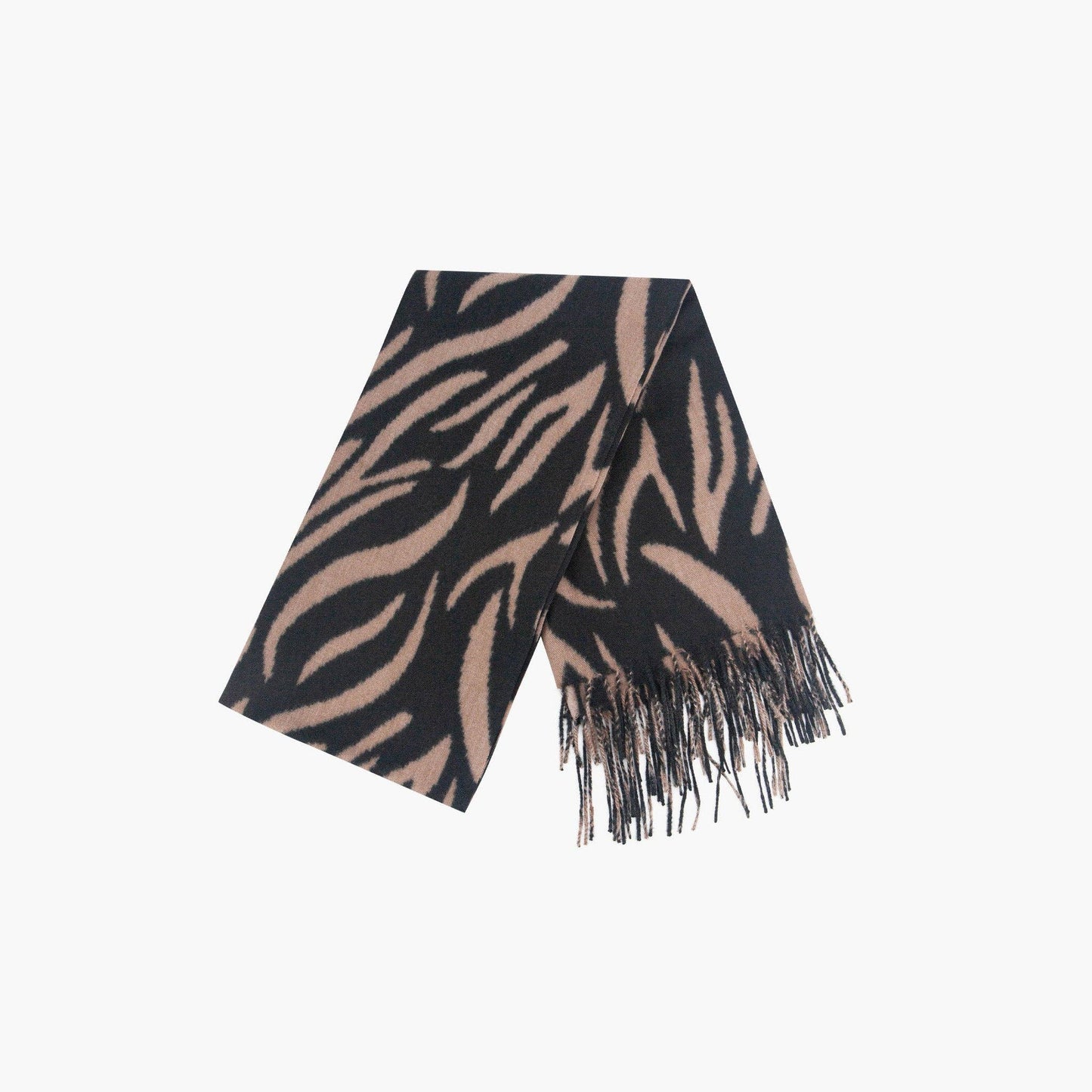 Selene Camel Tiger Heavyweight Scarf: One-size