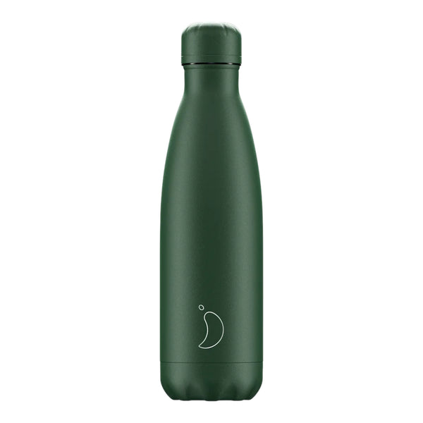 Chilly's Reusable Water Bottle 500ml, Matte All Green
