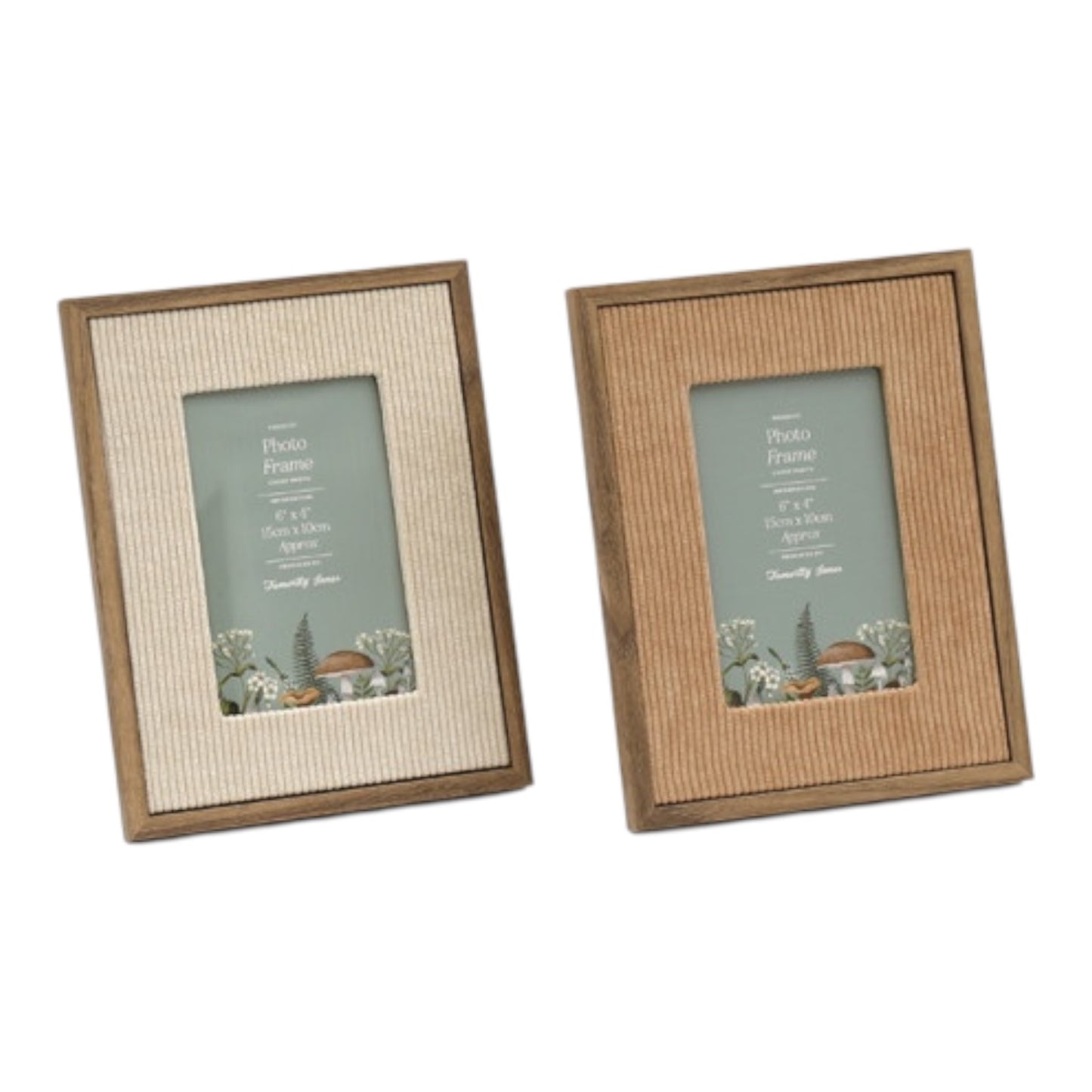 Wooden Corduroy Photo Frame 4x6