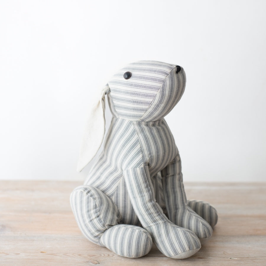 Grey Stripe Rabbit Doorstop