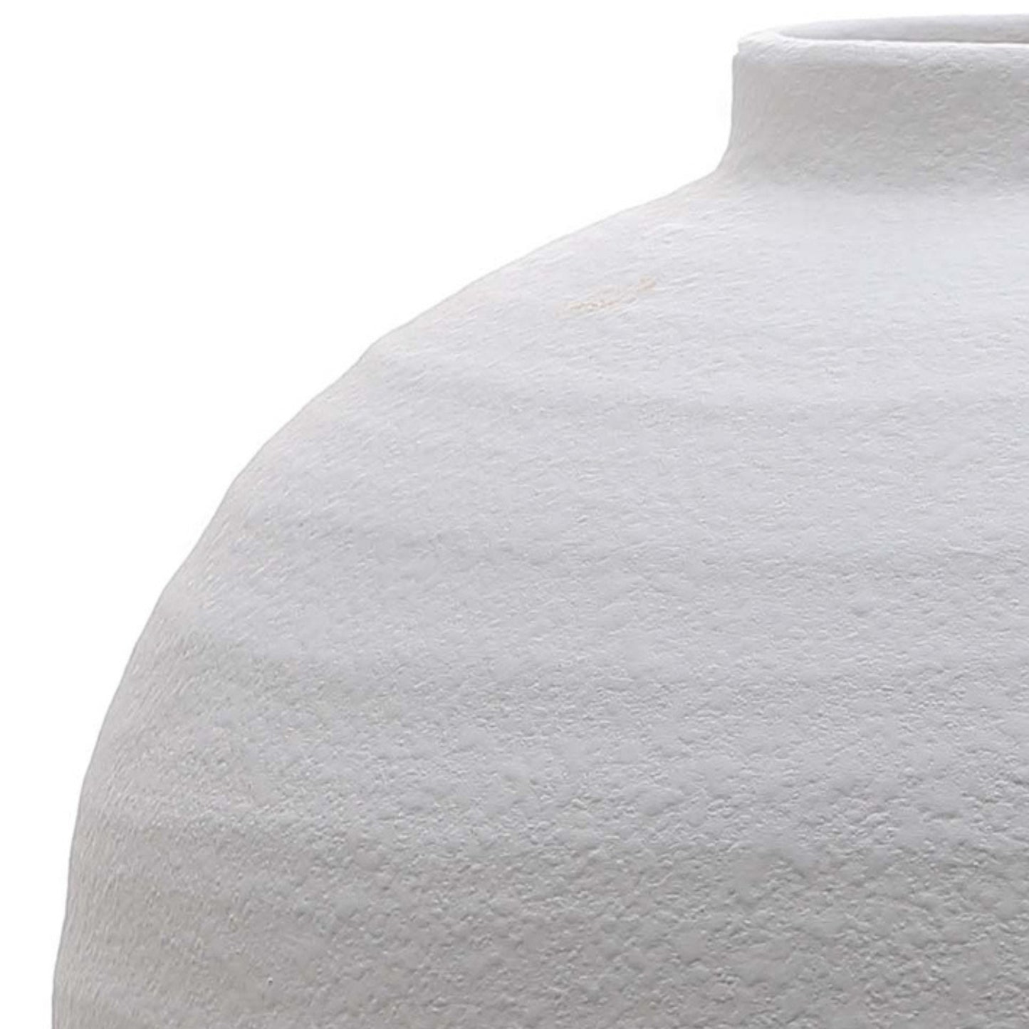 Matt White Round Vase