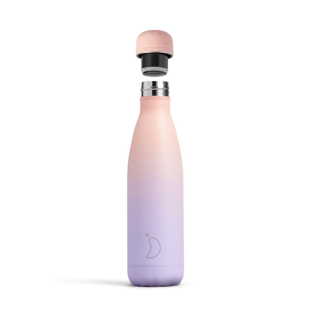 Chilly's Reusable Water Bottle 500ml, Gradient Lavender Fog