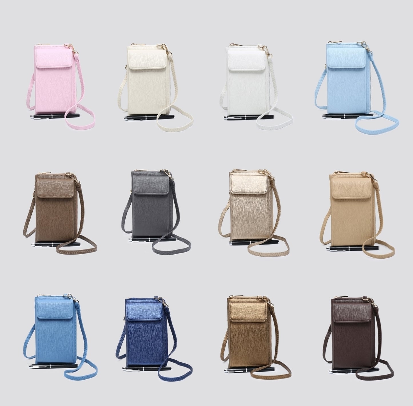 Faux Leather Phone Cross Body Bag