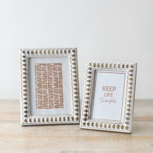 White Rustic Photo Frame