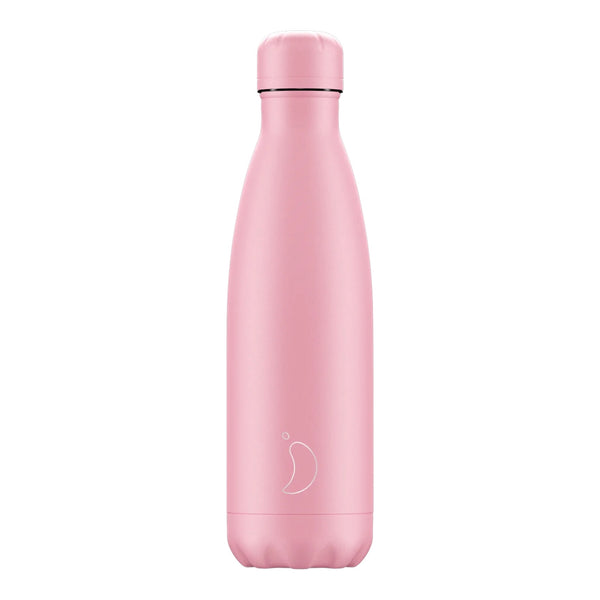 Chilly's Reusable Water Bottle 500ml, Pastel All Pink