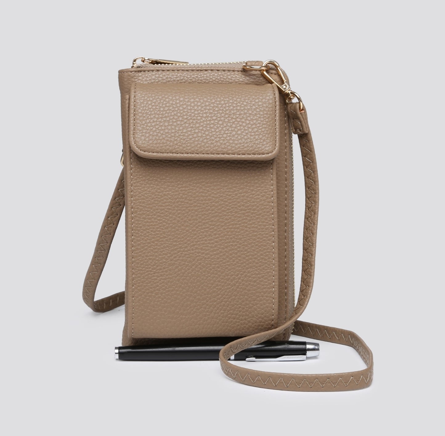 Faux Leather Phone Cross Body Bag