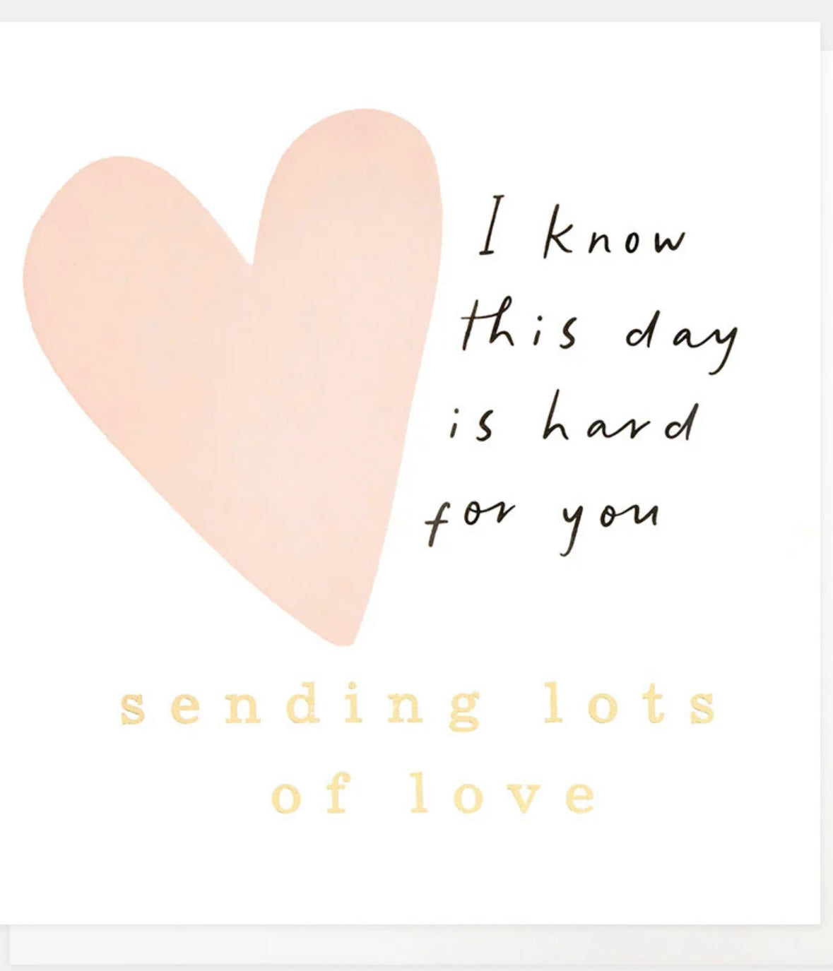 Sending Love Heart Thinking of You Card