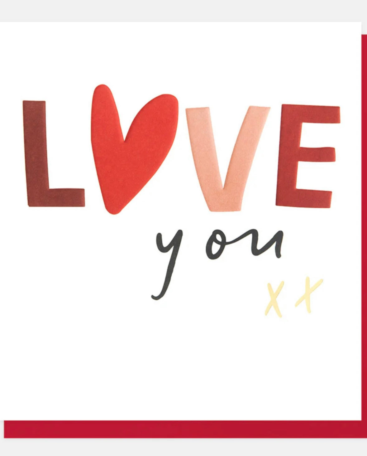 Love You Kisses Valentine's Day Card