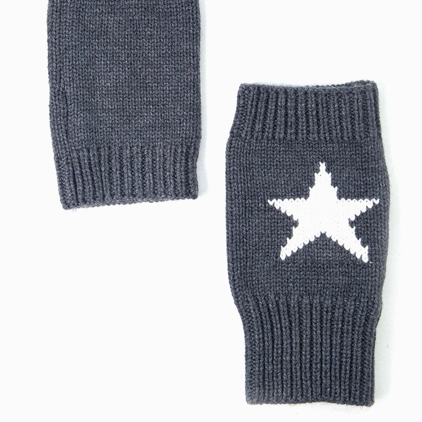 Wrist Warmers - Grey Star