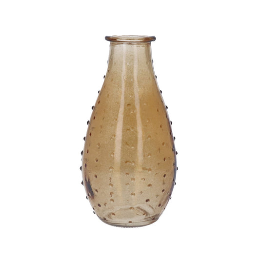 Light Amber Dimple Pear Bud Vase