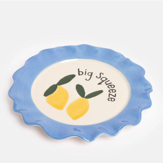 Lemons Big Squeeze Ceramic Plate