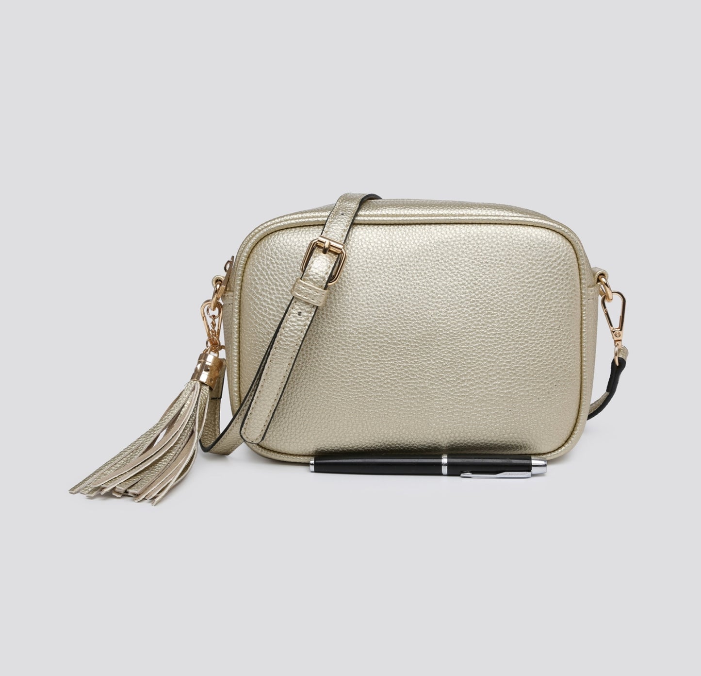 Faux Leather Across Body Camera Bag