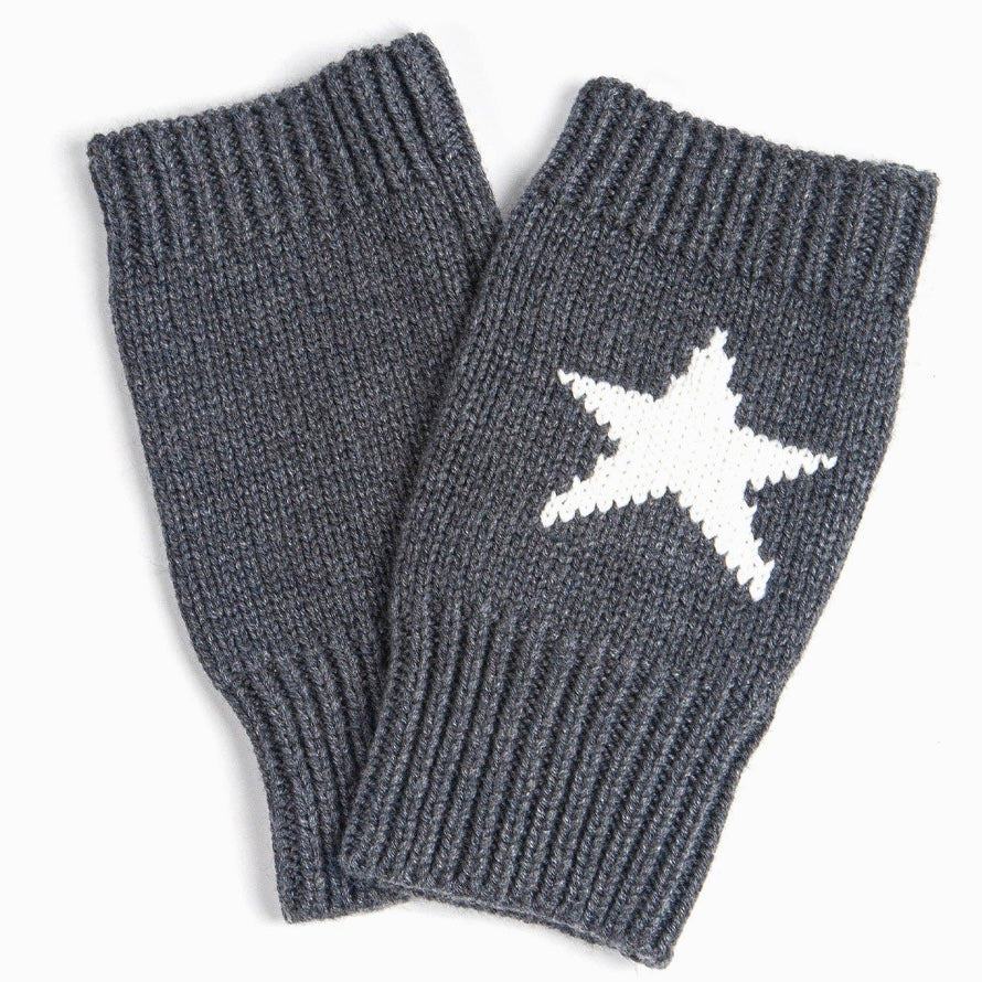Wrist Warmers - Grey Star