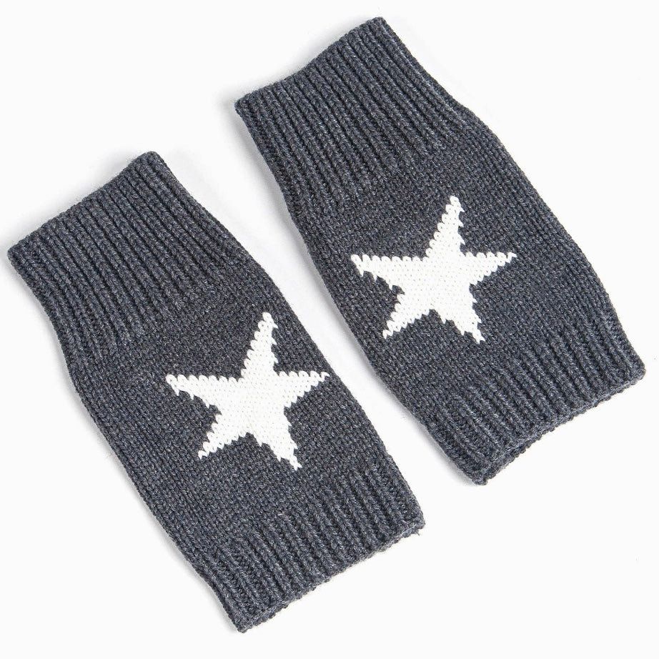 Wrist Warmers - Grey Star