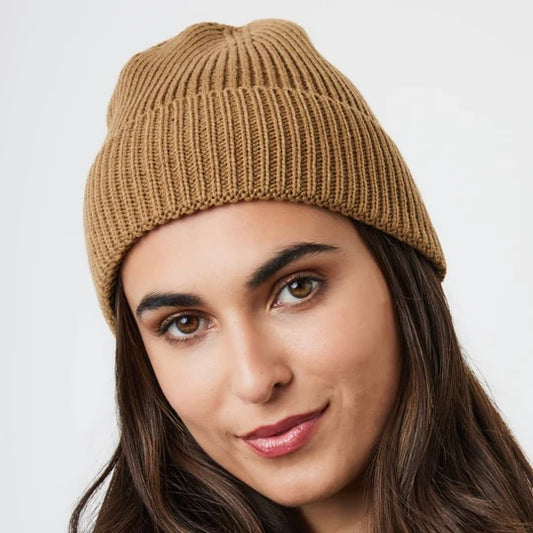 Recycled Beanie in Camel