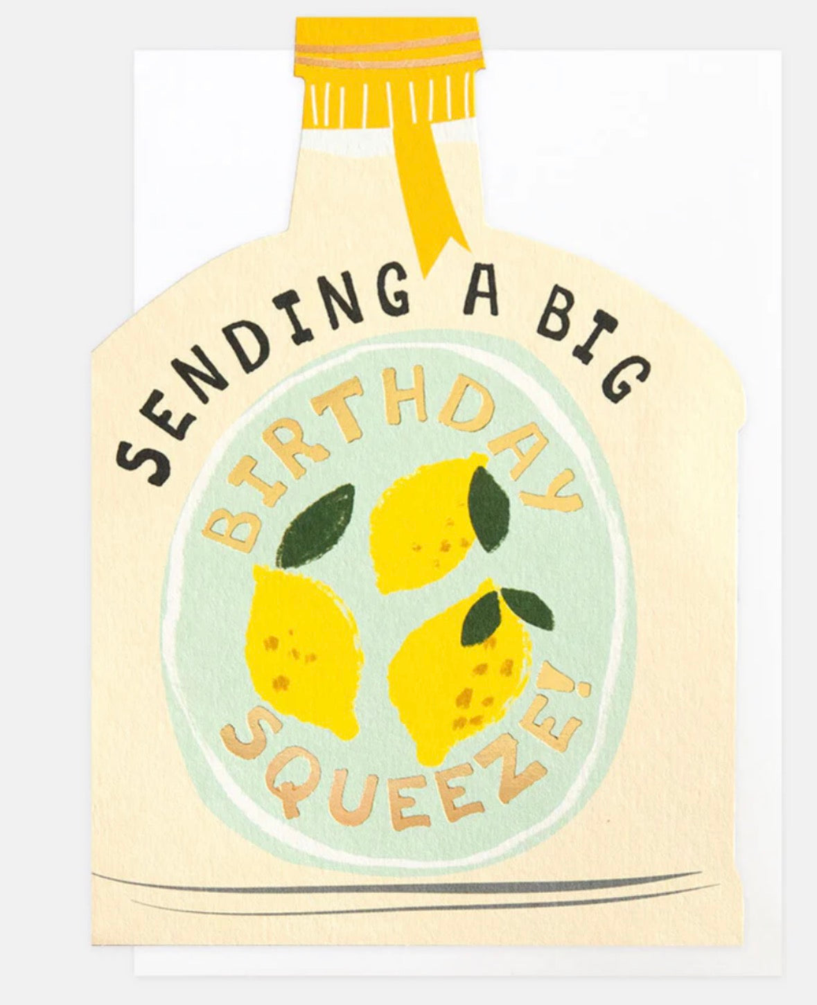 Big Squeeze Lemons Bottle Birthday Card