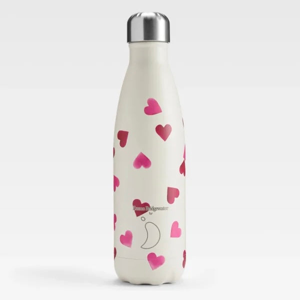 Chilly's Reusable Water Bottle 500ml, Emma Bridgewater Hearts