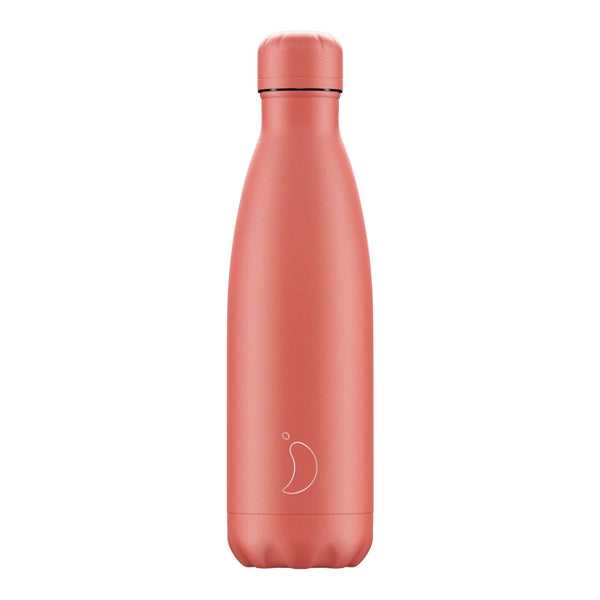 Chilly's Reusable Water Bottle 500ml, Pastel All Coral