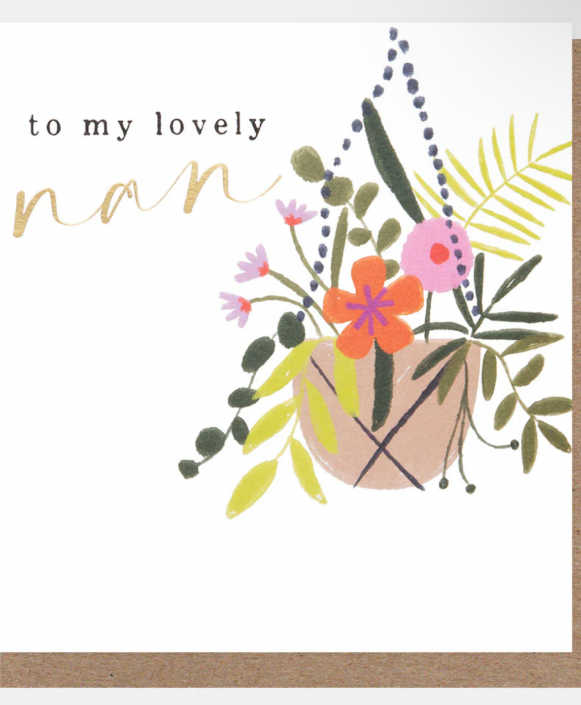 Hanging Basket Birthday Card For Nan