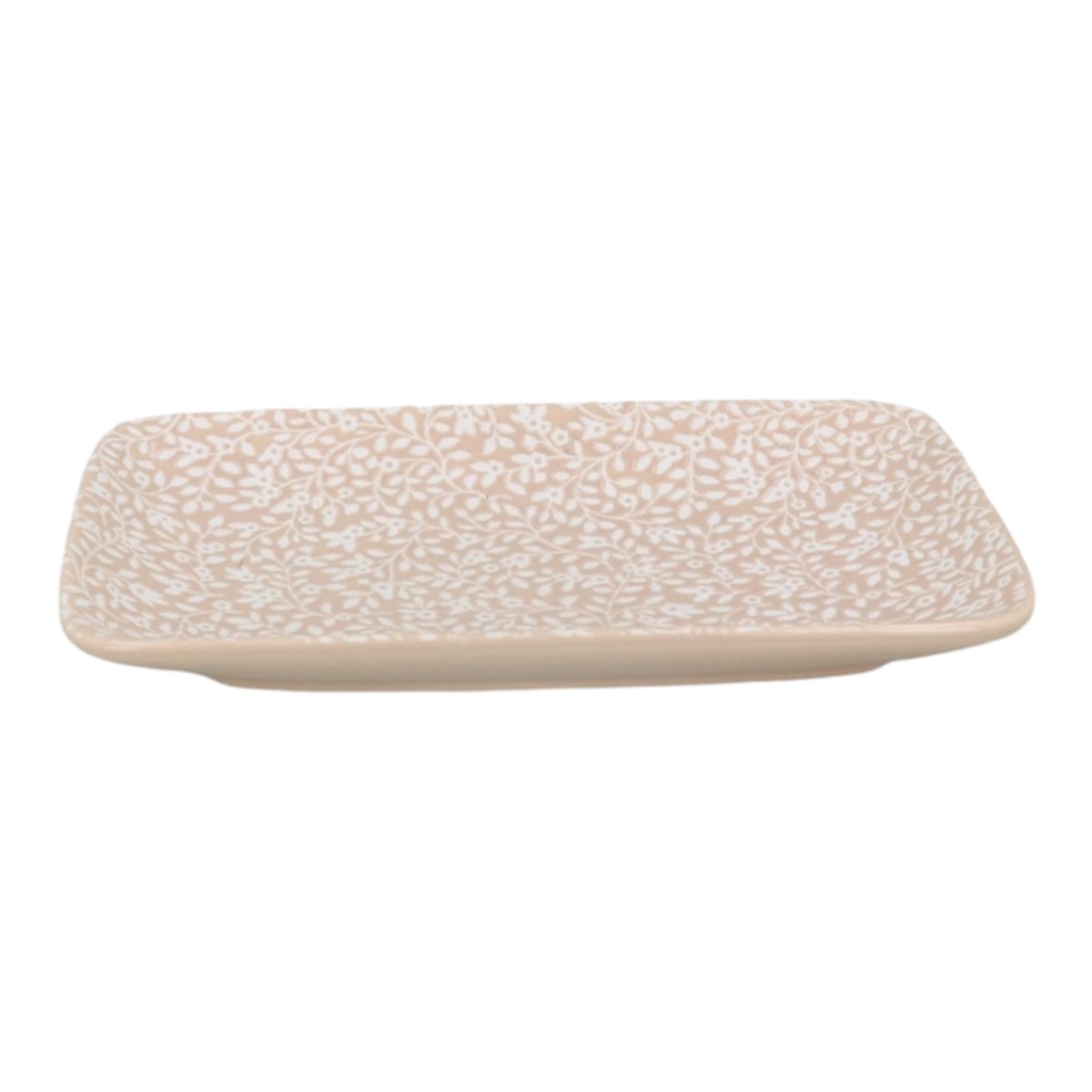 Beige Floral Vines Trinket Dish - 20cm