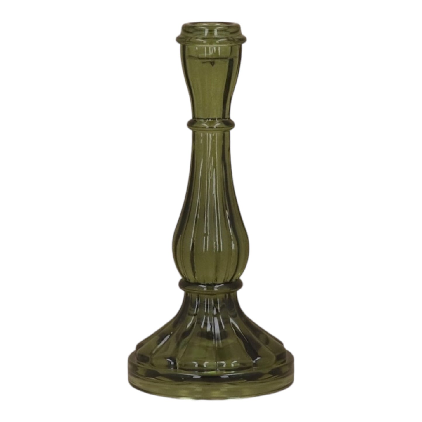 Hourglass Candlestick in Green