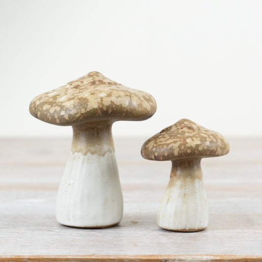 Glazed light brown mushroom - 2 sizes