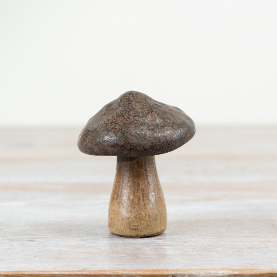 Glazed Dark brown mushroom - 2 sizes